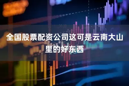 全国股票配资公司这可是云南大山里的好东西